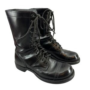 Corcoran 1500 Black Leather Lace Up Combat Boots Men 7.0 D Goth Punk Grunge Rock